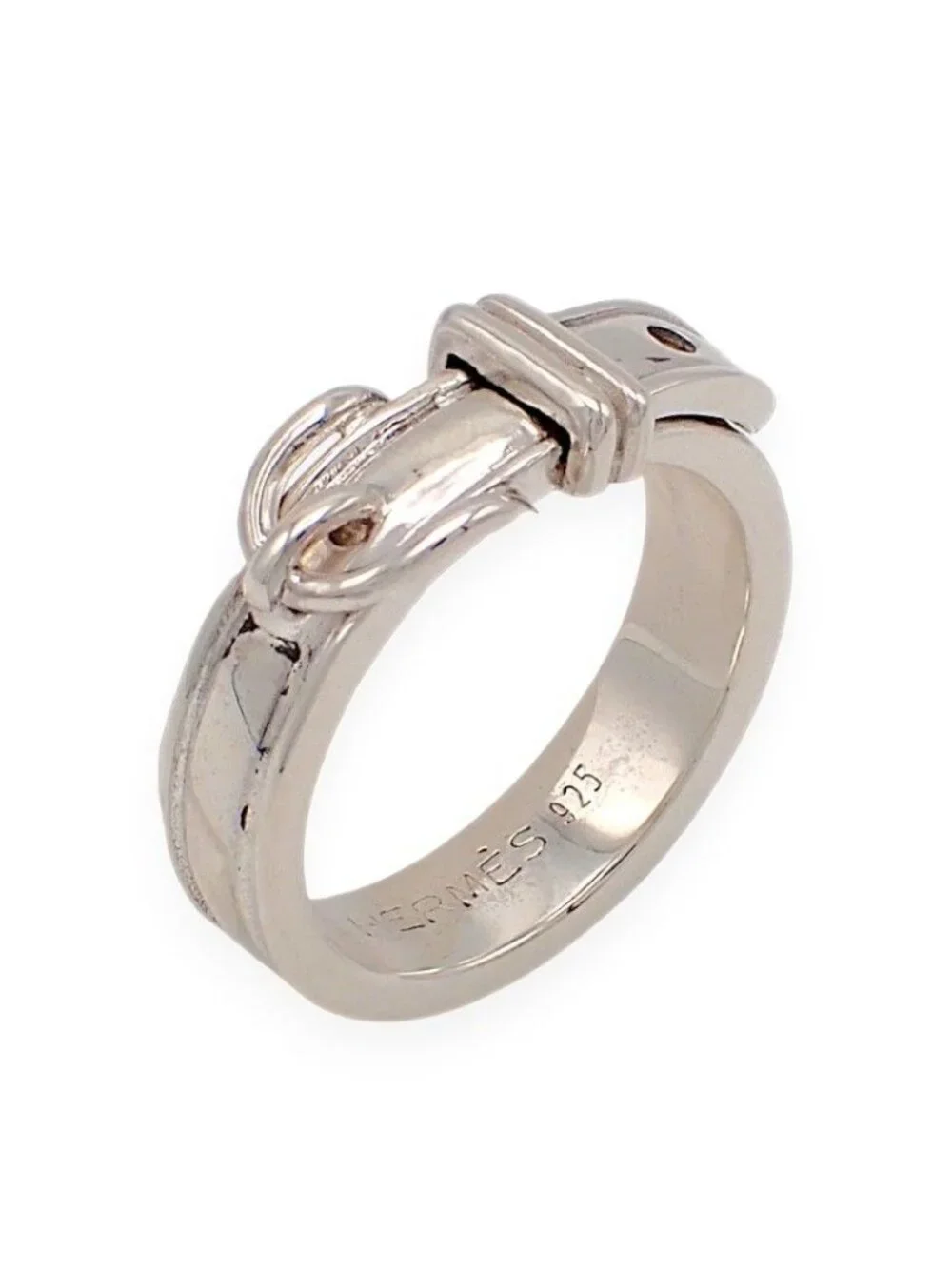 Hermes Ceinture Belt Ring 925 Sterling Silver Accessory